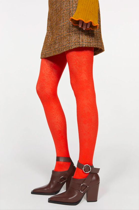 Röda strumpbyxor dam