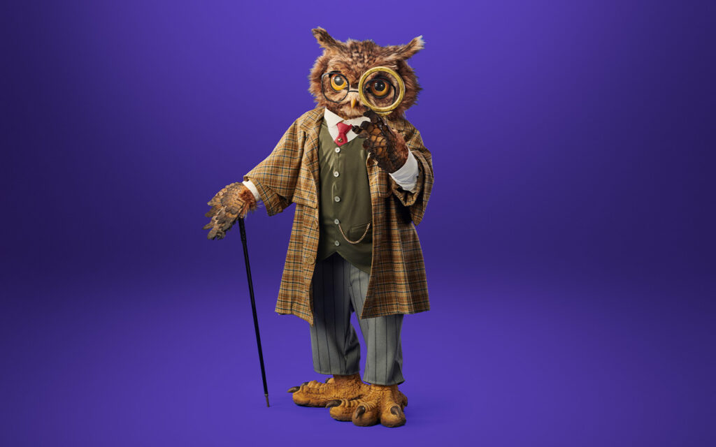 Detektivugglan i Masked Singer Sverige 2025 på TV4