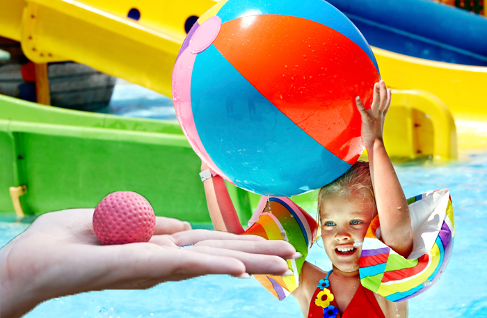 Golfboll och badboll