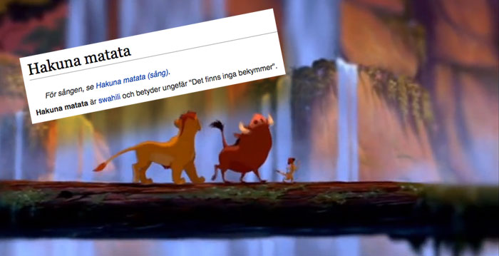 Vad vi lärde oss av lejonkungen 20 år hakuna matata betyder inga bekymmer